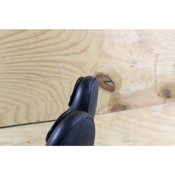 Tory Burch Shoes Women Sz 7.5 Gabi Whipstich Black Leather Logo Ballet Flats - Picture 7 of 13